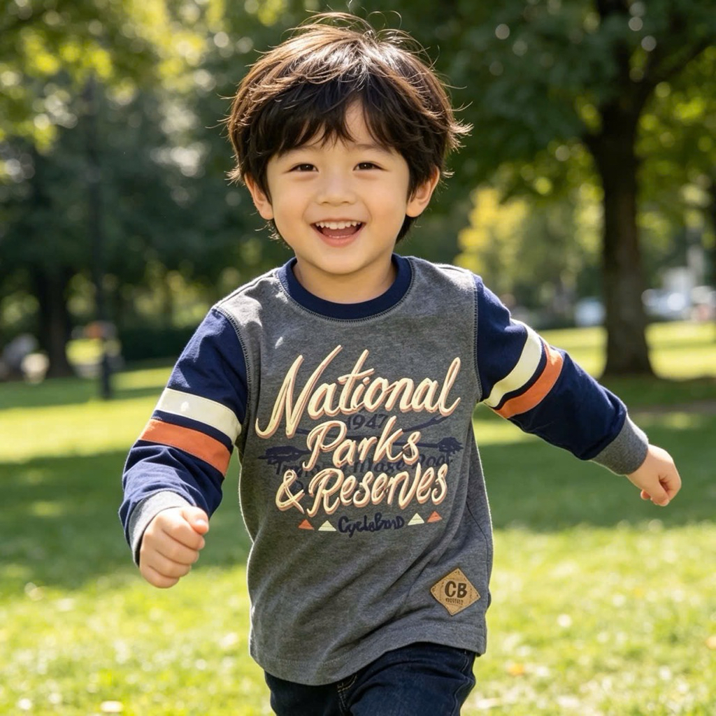 Áo Cotton Dài Tay Bé Trai 3–12Y (14–36kg) – Áo Thun Trẻ Em Mềm Mịn, Thoáng Mát TQ0022