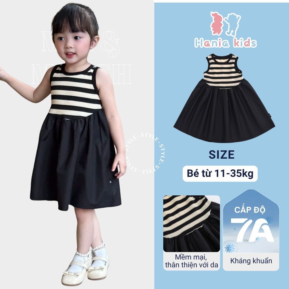 Váy Cho Bé Gái, Váy Ba Lỗ Cho Bé Gái Thiết Kế Kẻ Sọc Chân Váy Phồng  Chất Liệu Cotton