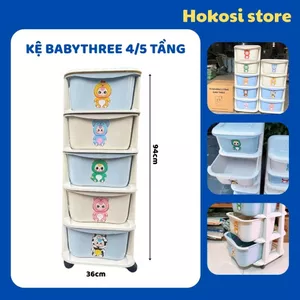 Tủ Đựng Đồ 4/5 Tầng BabyThree, Tủ Nhựa Đa Năng Đựng Đồ Cho Bé Có Bánh Xe, Tủ Đựng Quần Áo, Đồ Chơi, Dễ Lắp Ráp MK117