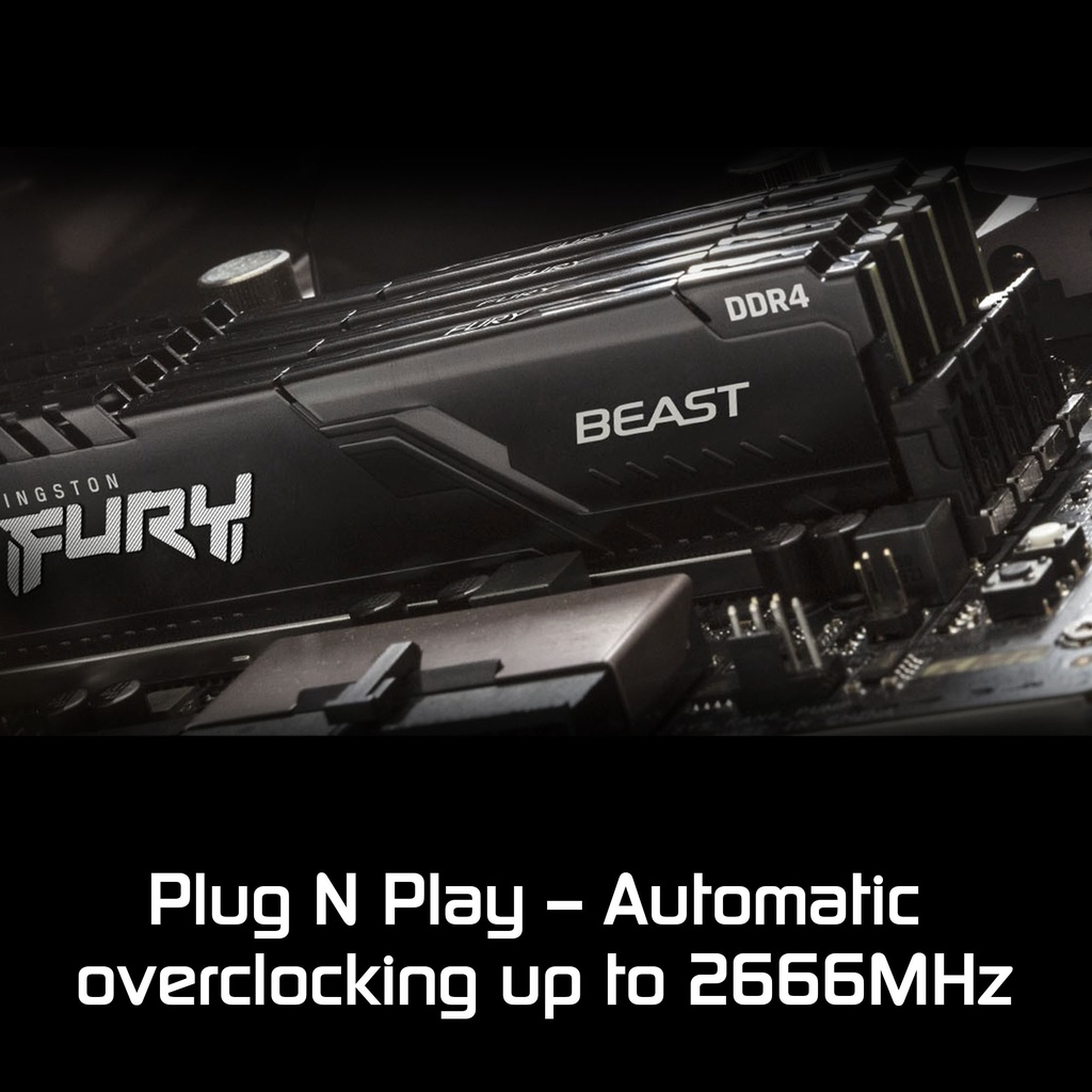 [Chính Hãng] - RAM PC 8GB/16GB DDR4 bus 2400/2666/3200Hz Kingston Fury Beast - Hàng mới chính hãng - BH 36 tháng | BigBuy360 - bigbuy360.vn