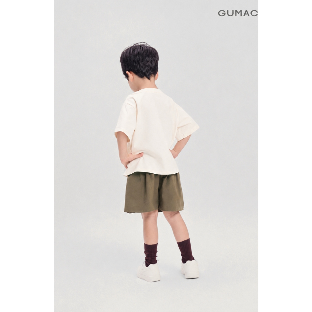 Áo Thun Bé Trai GUMAC Form Suông In Nhiệt Cotton Co Giãn ATKG04086