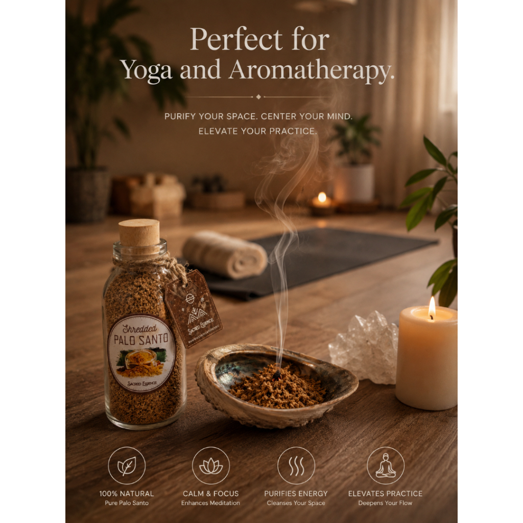 Bột Gỗ Palo Santo Ecuador Nguyên Chất | Xông Nhà Yoga Thiền Định Thơm Phòng Thắp Hương | Hũ Thủy Tinh