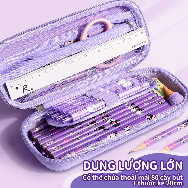 Hộp bút 3D nổi chống nước Mesibo, túi bút hình thú dễ thương cho học sinh nữ, chất liệu cao cấp bền đẹp