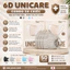 6D UNICARE Màu Ghi - Thùng 100 chiếc khẩu trang 6D Mask Ghi cao cấp