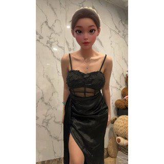 [Xả Kho] Váy 2 dây xẻ tả tiểu thư