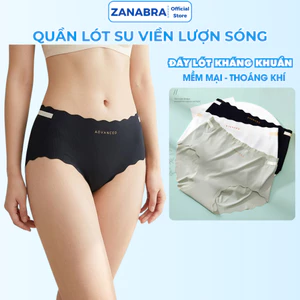 Quần Lót Nữ Đúc Su Thun Lạnh Viền Sóng không đường may mềm mại mỏng mát kháng khuẩn ZANABRA L8368