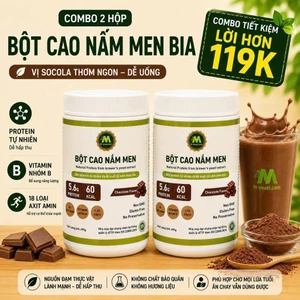 Bột dinh dưỡng vị Socola 500g - Bột nấm men bia tự nhiên M-Yeast