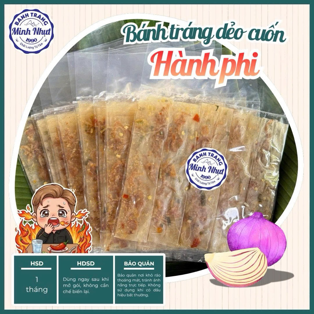 Bánh Tráng Dẻo Cuốn Hành Phi Minh Nhựt - Combo 10 bịch - Bánh Tráng Tây Ninh