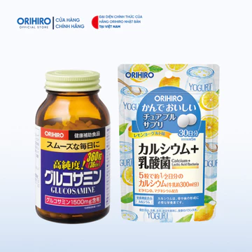 Combo Glucosamine và Canxi hỗ trợ xương khớp hiệu quả (Glucosamine 360 Viên + Canxi túi)
