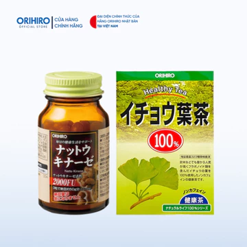 Combo Natto 2000 và Ginkgo hỗ trợ bổ não, phòng ngừa tai biến (Natto 2000 + Trà Ginkgo)
