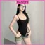 Áo Bodysuit Hai Dây Phối Viền Ren Ôm Body Cá Tính RANSHI Sexy Chất Cotton Mềm Mát - RBS051
