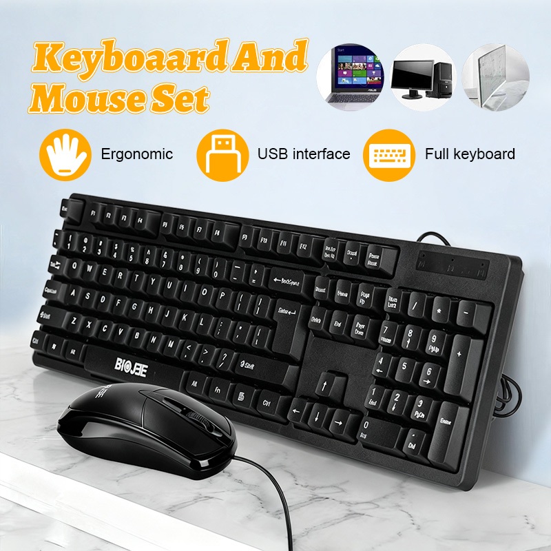 Combo Bàn Phím Và Chuột GIả Cơ Gaming Có Dây Cho Máy Tính,Game Thủ,Văn Phòng Siêu Nhạy