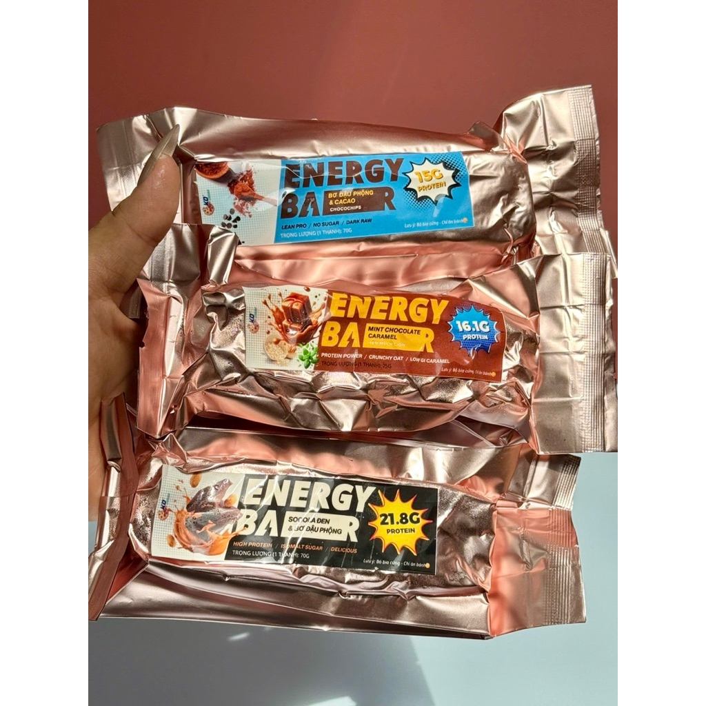 THANH PROTEIN BAR của KD Healthy Food | 3 Vị | 21.8g - 13g PROTEIN - 15g PROTEIN