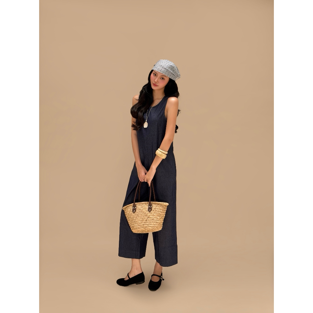 Yếm dài jumpsuit denim Choco Miều Est.2013 yếm dài không tay phong cách vintage