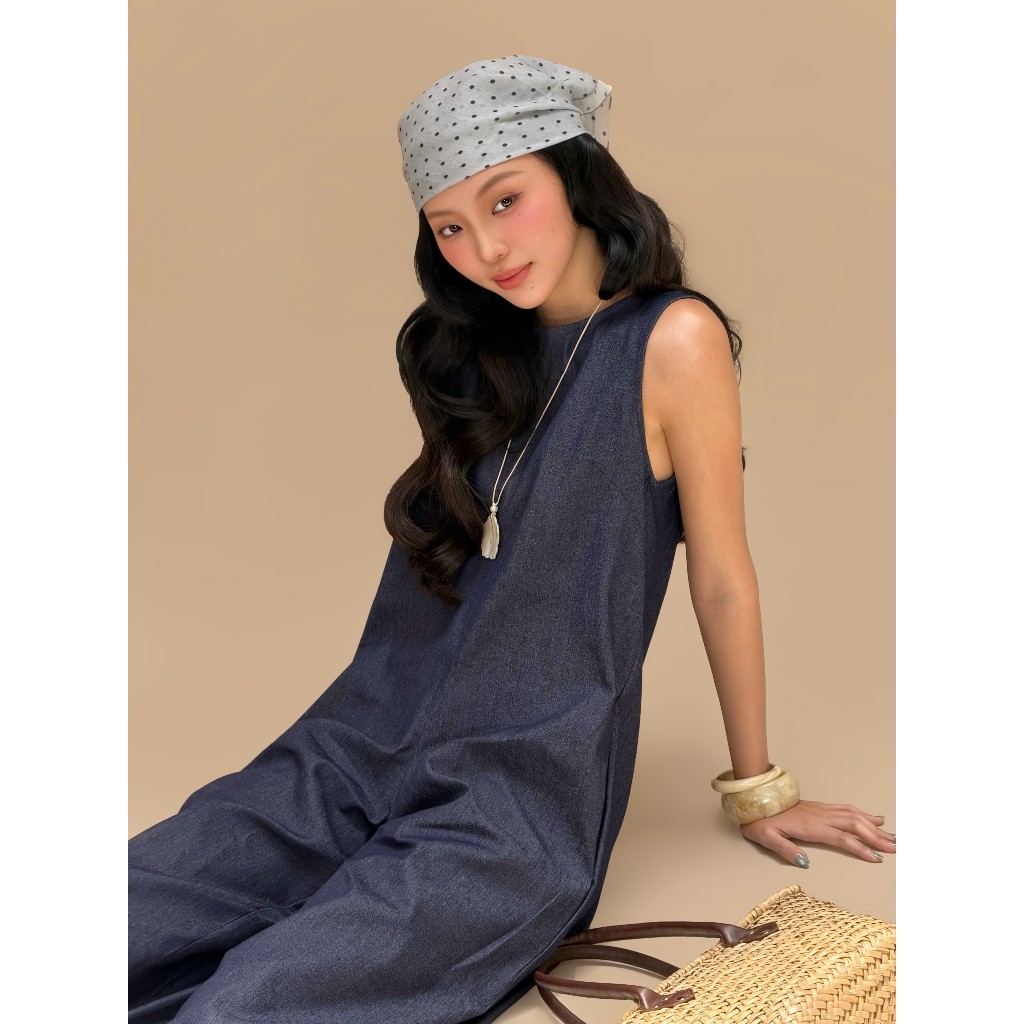 Yếm dài jumpsuit denim Choco Miều Est.2013 yếm dài không tay phong cách vintage