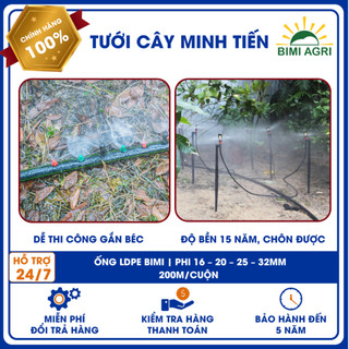 Ống LDPE phi 20 Bimi Agri – Dày 1.5mm, cuộn 200m, chịu áp tốt, bền dẻo ngoài trời