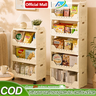 Giá Kệ Đựng Sách Vở & Tài Liệu Văn Phòng Bằng Nhựa Đa Năng Kệ Đa Năng Tầng Có Bánh Xe