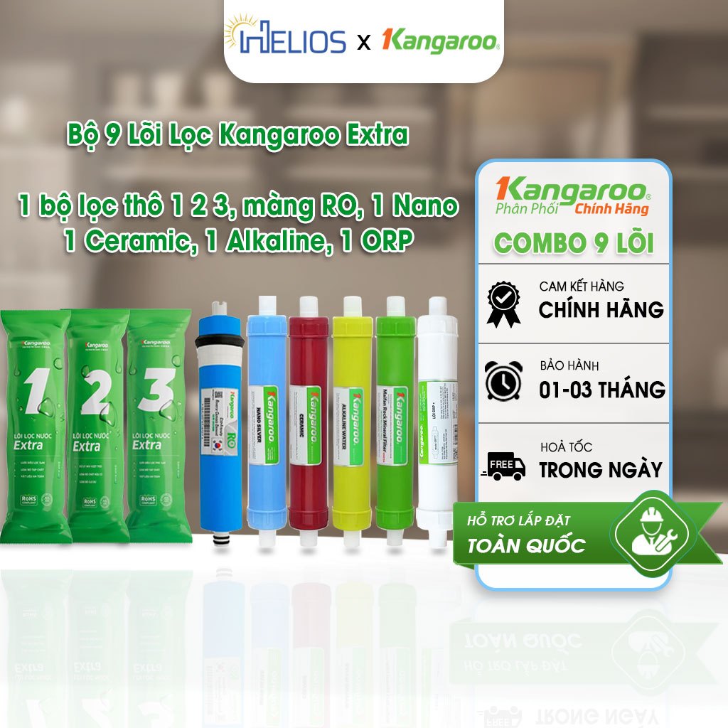 Trọn Bộ 9 Lõi Lọc Nước Kangaroo Chính Hãng - Lõi Lọc RO Thay Thế KG08G4 KGMC09 KG109A ...