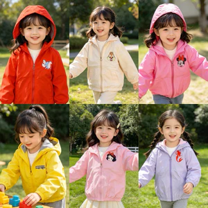 Áo khoác gió bé gái C6025 3-12 tuổi nhiều màu sắc, họa tiết siêu xinh, chống gió nhẹ, chất đẹp