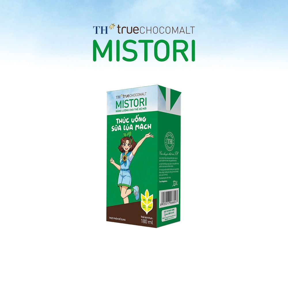 [Livestream] Thùng 48 Hộp Thức uống sữa lúa mạch TH true CHOCOMALT MISTORI milk 180 ml (48 Hộp)