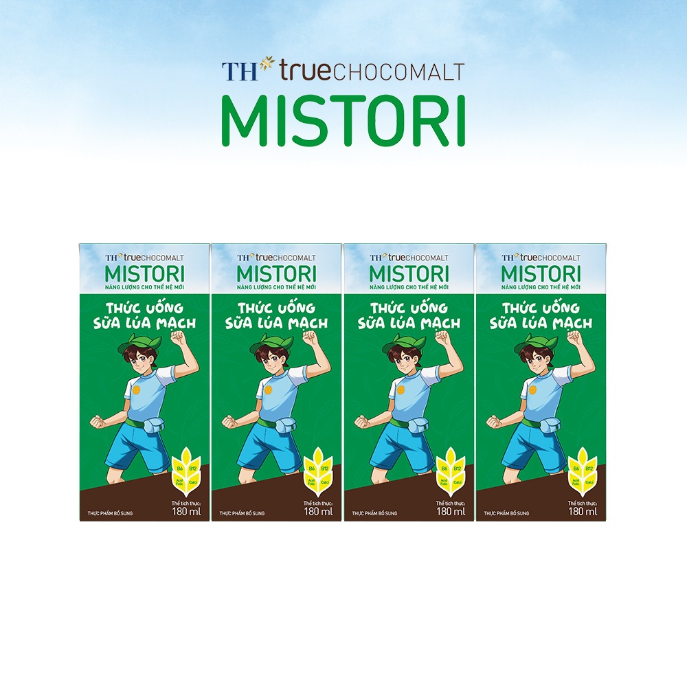 [Livestream] Thùng 48 Hộp Thức uống sữa lúa mạch TH true CHOCOMALT MISTORI milk 180 ml (48 Hộp)
