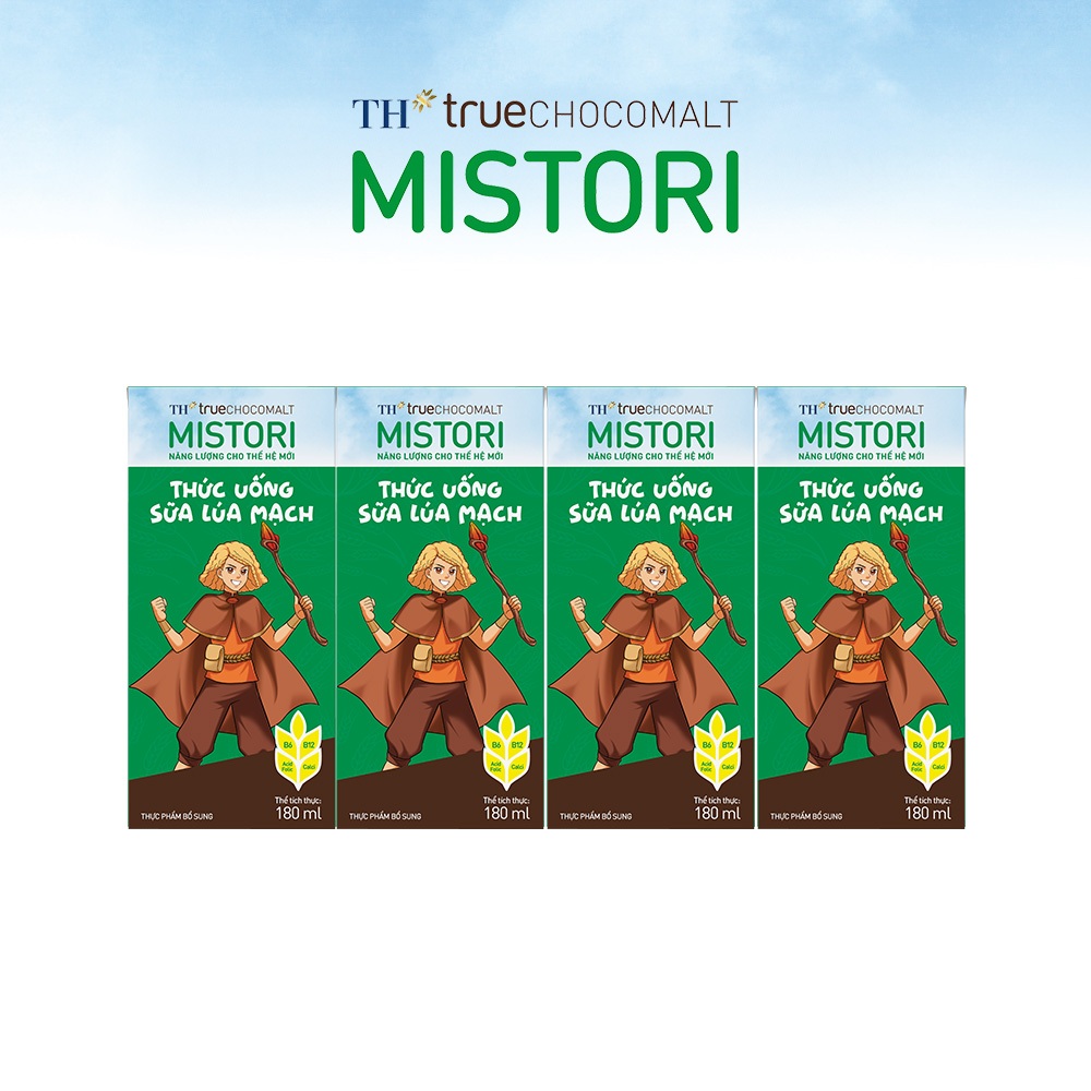 [Livestream] Thùng 48 Hộp Thức uống sữa lúa mạch TH true CHOCOMALT MISTORI milk 180 ml (48 Hộp)