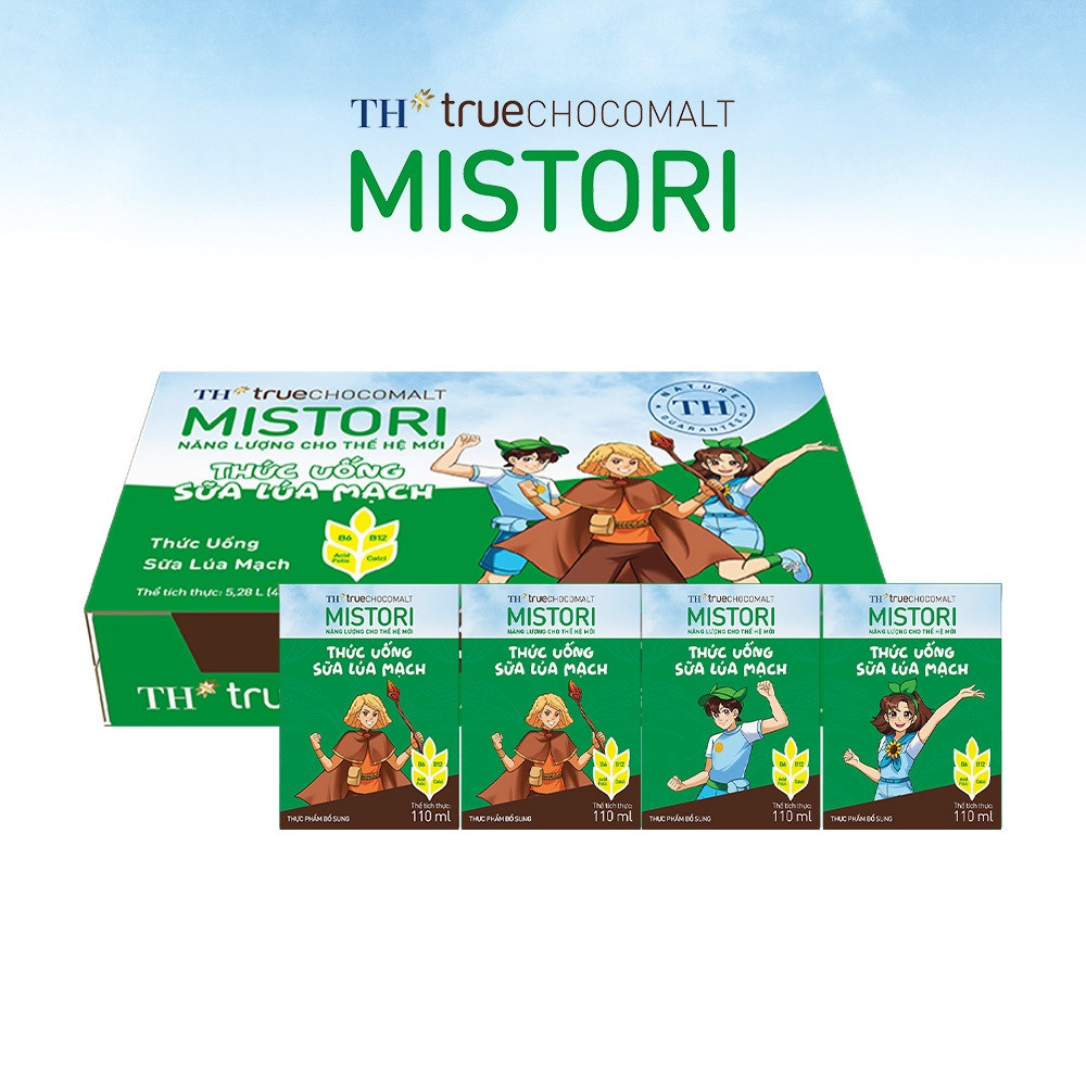 [Livestream] Thùng thức uống sữa lúa mạch TH true CHOCOMALT MISTORI 110ml (48 Hộp)
