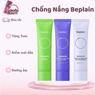 Kem Chống Nắng Beplain Kiềm Dầu KCN Nâng Tông Beplain Cấp Ẩm Sunscreen SPF50+ PA++++ 50ML - Skinora Beauty
