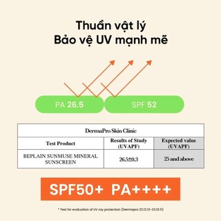 Kem Chống Nắng Beplain Kiềm Dầu KCN Nâng Tông Beplain Cấp Ẩm Sunscreen SPF50+ PA++++ 50ML - Skinora Beauty