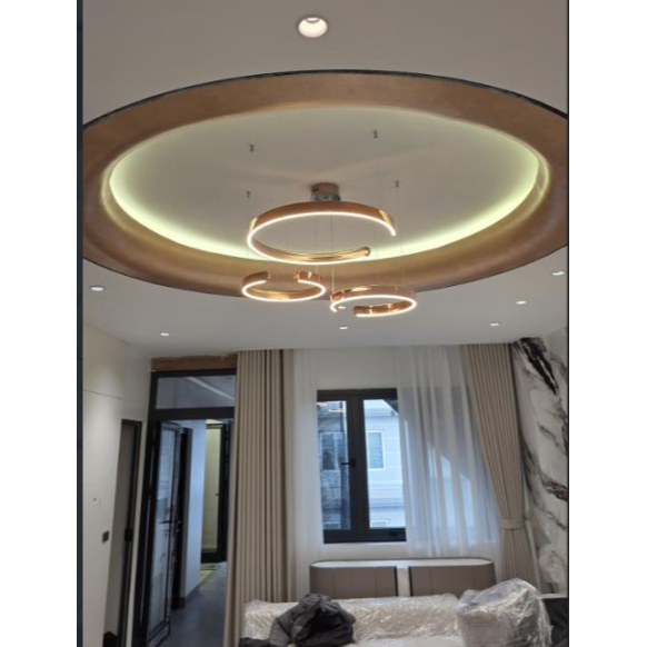 Đèn thả chữ C EVA 2308 3 chế độ ánh sáng trang trí phòng khách, bàn ăn, phòng ngủ phong cách Bắc Âu BH 12 tháng