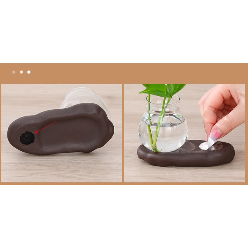 Bộ decor Tiểu Hòa Thượng kết hợp cùng bình thủy sinh trang trí nhà, bàn làm việc góc học tập giúp mang lại may mắn