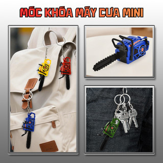 Móc Khóa Máy Cưa Mini 3D Chainsaw - Đồ Chơi Móc Khóa Kéo Dây Cót Hình Cái Cưa, Phụ Kiện Trang Trí Balo Chất Liệu An Toàn