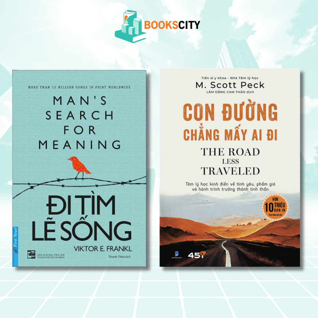 Sách - Combo Con đường chẳng mấy ai đi + Đi tìm lẽ sống