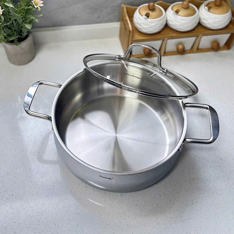 Nồi Chockmen Đúc Liền 3 Lớp Dùng Tất Cả Bếp Inox 18/10