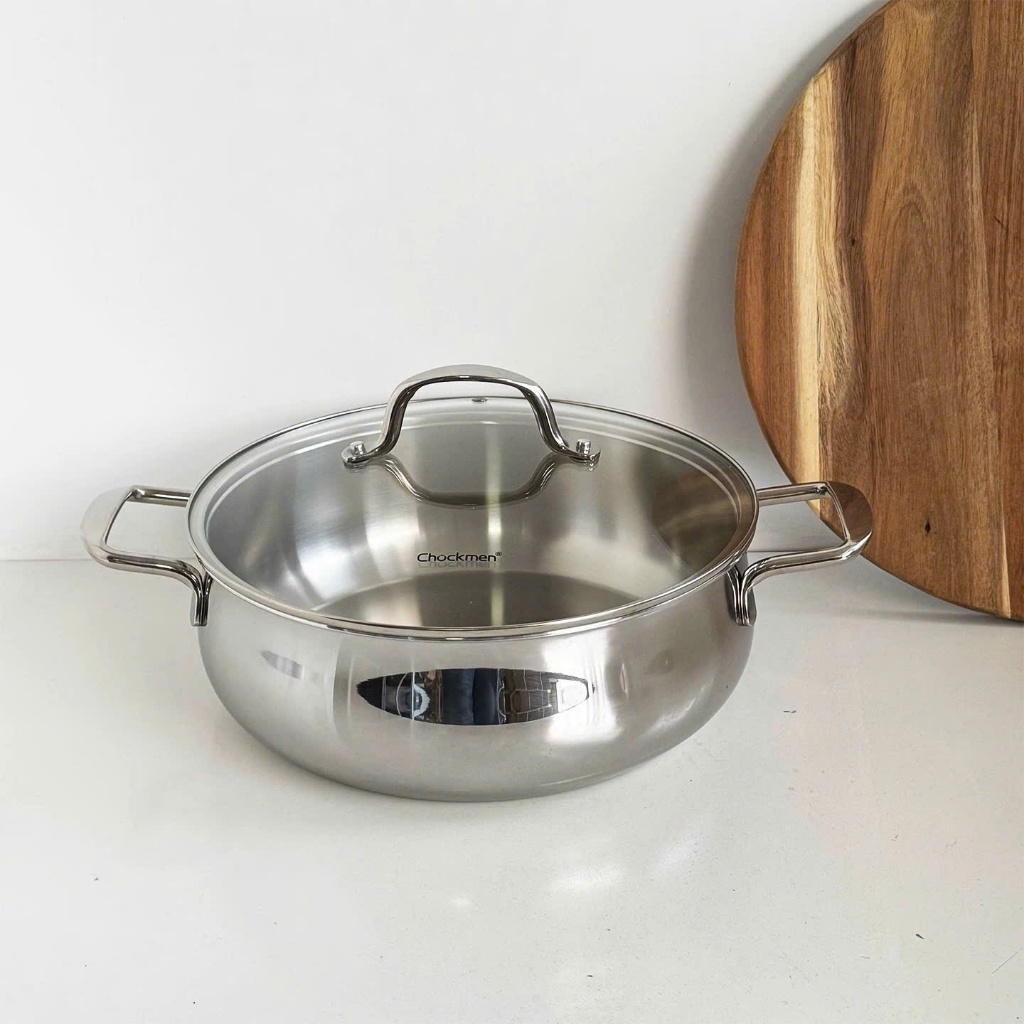 Nồi Chockmen Đúc Liền 3 Lớp Dùng Tất Cả Bếp Inox 18/10