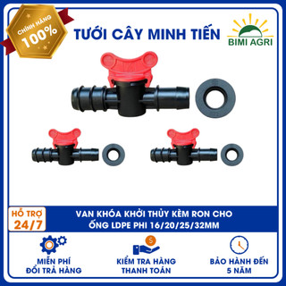 Van khóa khởi thủy kèm ron cao su cho ống LDPE phi 16/20/25/32mm