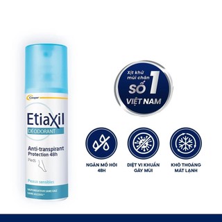Xịt Khử Mùi Chân Etiaxil Khử Mùi 48h Khử Mùi Cho Chân Khô Thoáng Chống Mồ Hôi 48h Etiaxil 150ml - Skinora Beauty