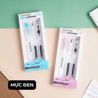 Bút Máy Ngòi Trơn ICHI CLASSMATE Hạn Chế Tắc Mực, Thân Bút Siêu Nhẹ Thay Được Ống Mực Sạch Sẽ Không Lem Ra Tay