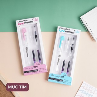 Bút Máy Ngòi Trơn ICHI CLASSMATE Hạn Chế Tắc Mực, Thân Bút Siêu Nhẹ Thay Được Ống Mực Sạch Sẽ Không Lem Ra Tay