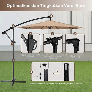 Ô Dù Lệch Tâm 3M Che Nắng Mưa, Dù Chuối Ngoài Trời Sân Vườn Hồ Bơi, Chống UV Xoay Nghiêng