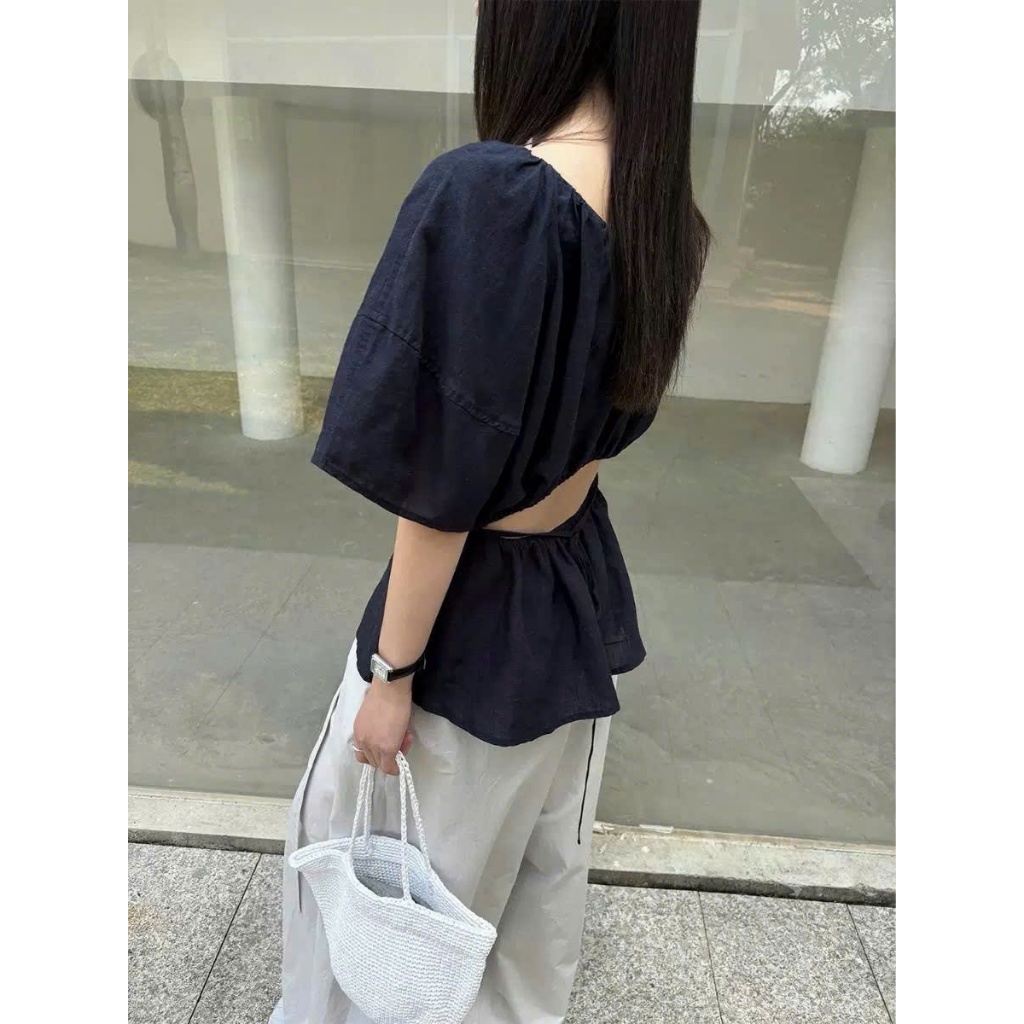 𝗜𝗻𝘁𝗼 𝗟𝗶𝗻𝗲𝗻 - Áo Linen chiết eo