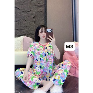 Tay ngắn quần dài viền tole lanh mặc nhà cho nữ mát và thấm hút mồ hôi size 45kg-75kg