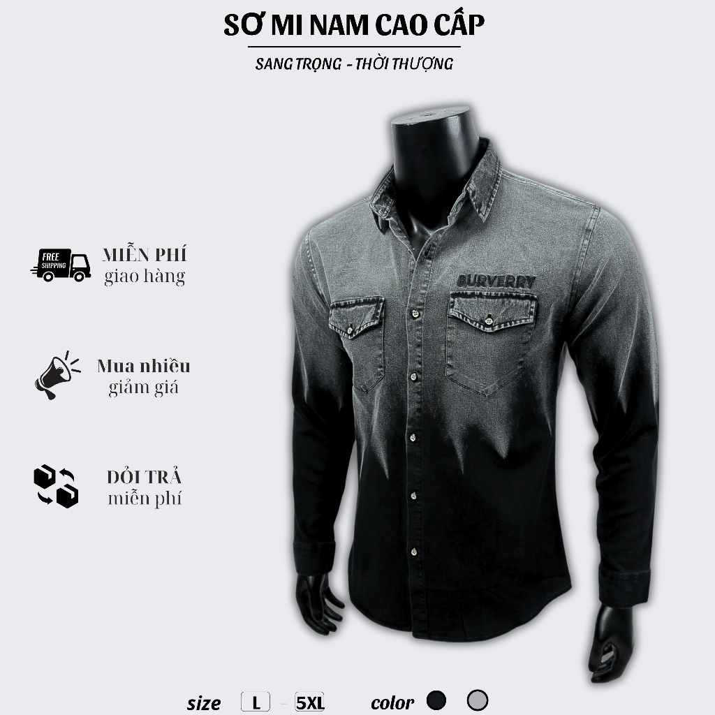 Sơ Mi Nam Vải Cotton Wash Hàn Quốc Cao Cấp Thấm Hút Mồ Hôi Sang Trọng 011