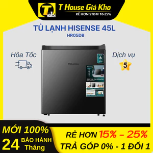 Tủ Lạnh Hisense 45 lít HR05DB Nhỏ Gọn Có Điều Chỉnh Độ Bền Cao BH 24 Tháng