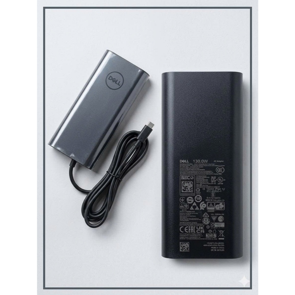 Sạc Laptop Dell 130W Type C- Sạc Dell XPS 15 9570 9575 Latitude 5310 Precision 5530 - Sạc Zin BH 24 tháng