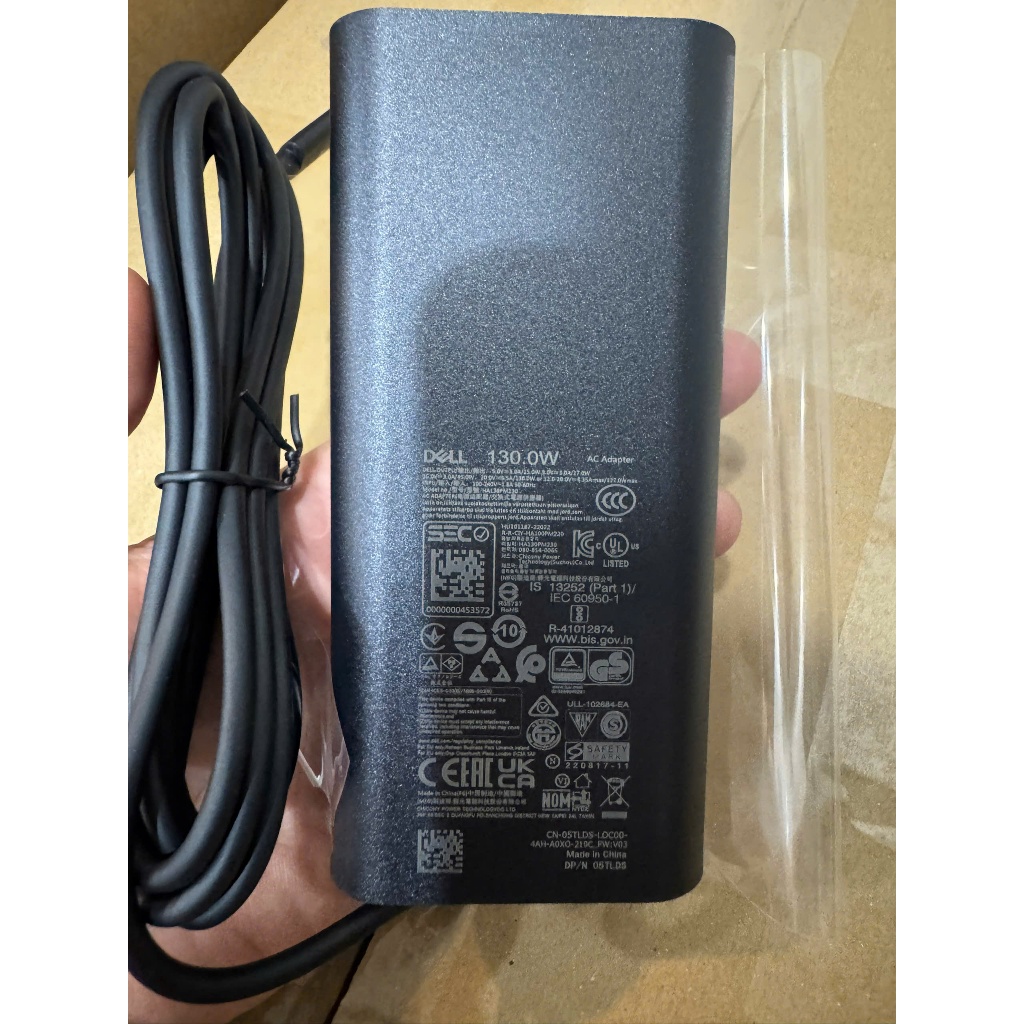 Sạc Laptop Dell 130W Type C- Sạc Dell XPS 15 9570 9575 Latitude 5310 Precision 5530 - Sạc Zin BH 24 tháng