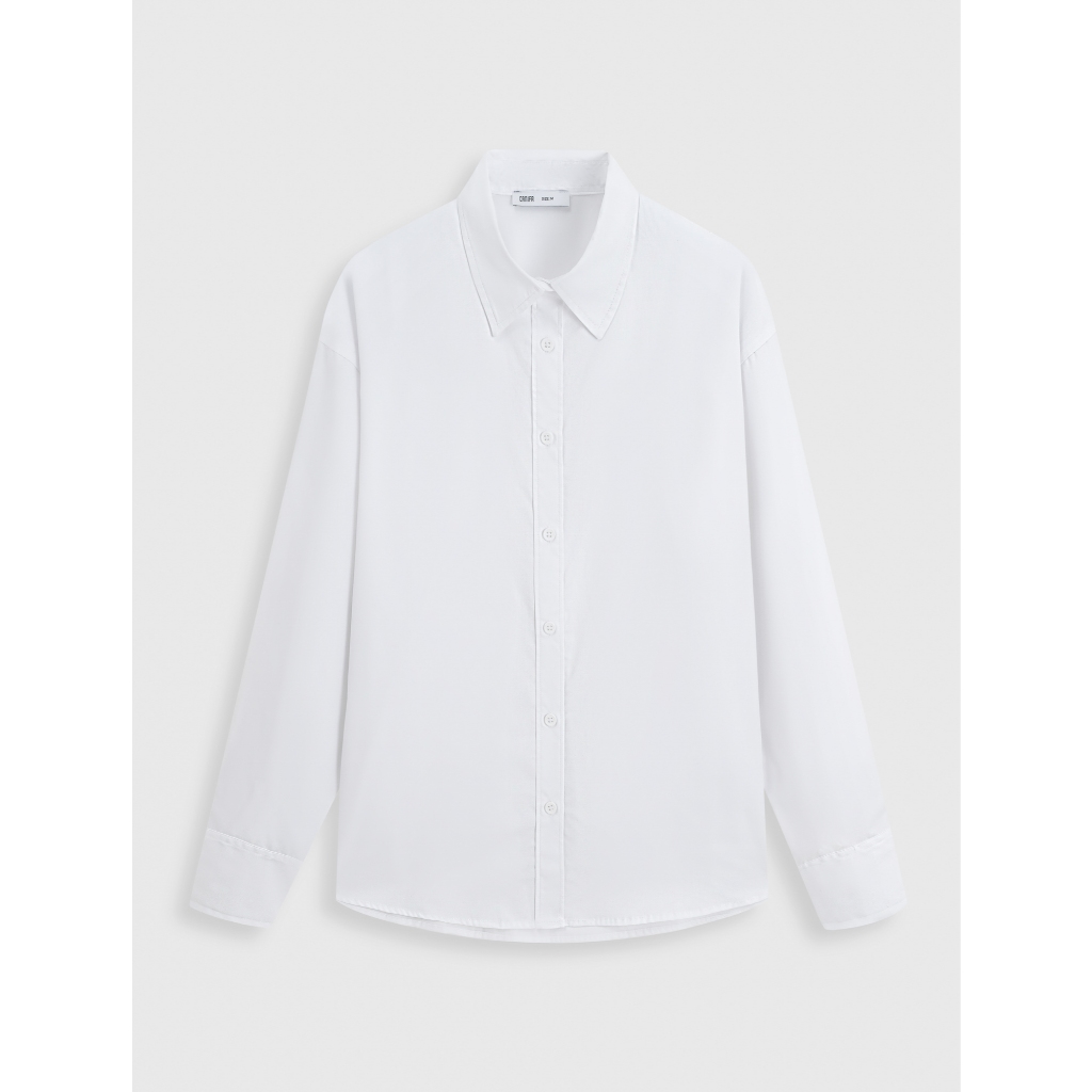 Áo Sơ mi nữ CANIFA dài tay cổ bẻ phong cách basic mặc đi học làm 6TH26S002