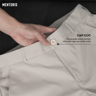 [MUA LÀ CÓ QUÀ] Quần Short Kaki Nam MENTORIS, Quần Đùi Kaki Cao Cấp, Thiết Kế Trẻ Trung, From Regular Fit MSR15