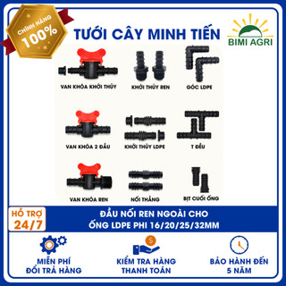 ĐẦU NỐI REN NGOÀI CHO ỐNG LDPE PHI 16/20/25/32MM