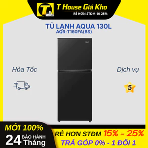 Tủ Lạnh Aqua 130 lít AQR-T160FA(BS) Khử Mùi Kháng Khuẩn Độ Bền Cao BH 2 Năm